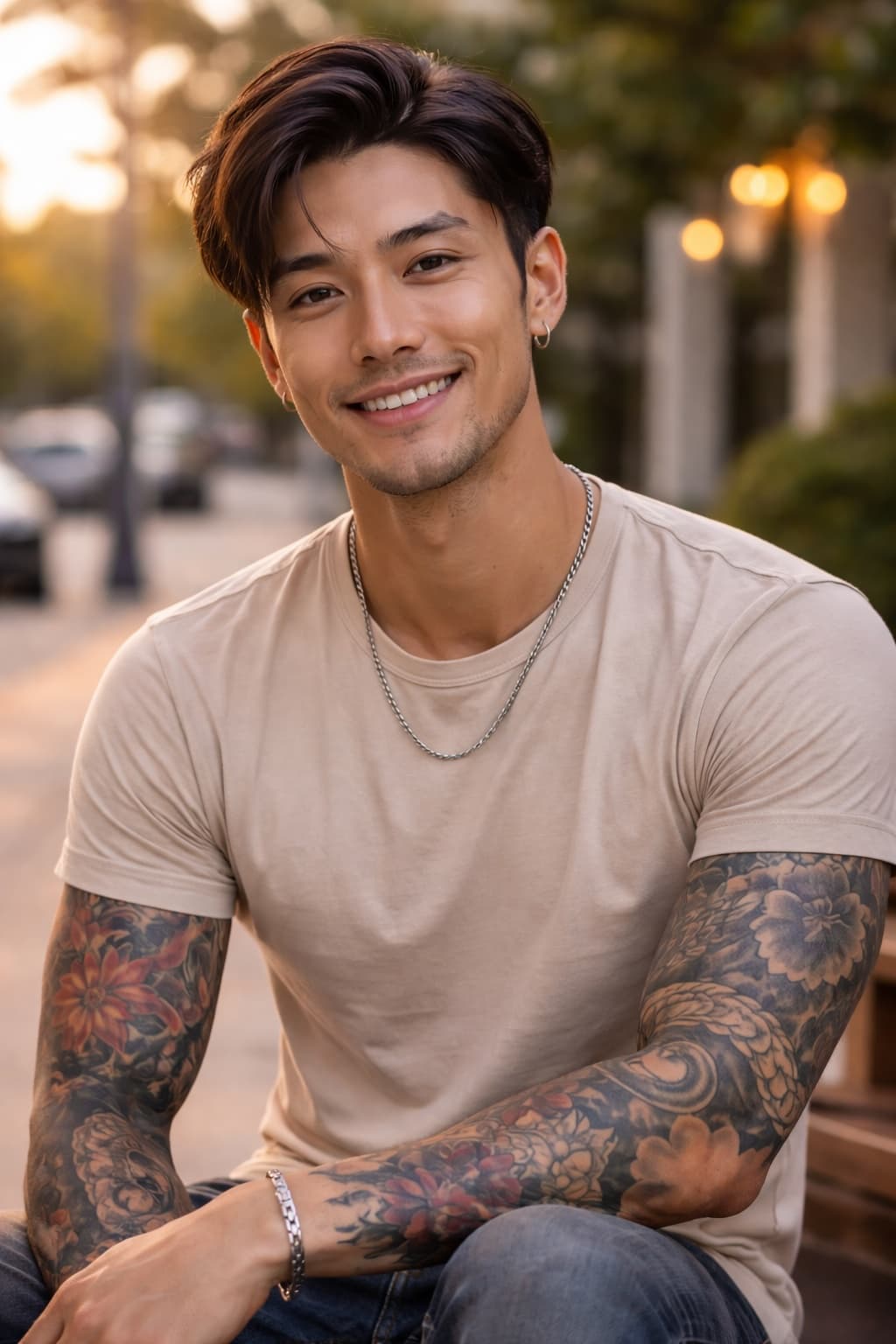 Happy person ready to date